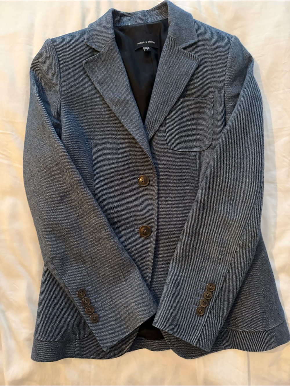 Judith and Charles Women's denim blue blazer